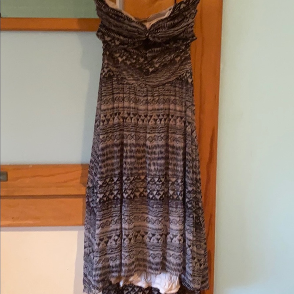 Free People Printed Strapless Dress